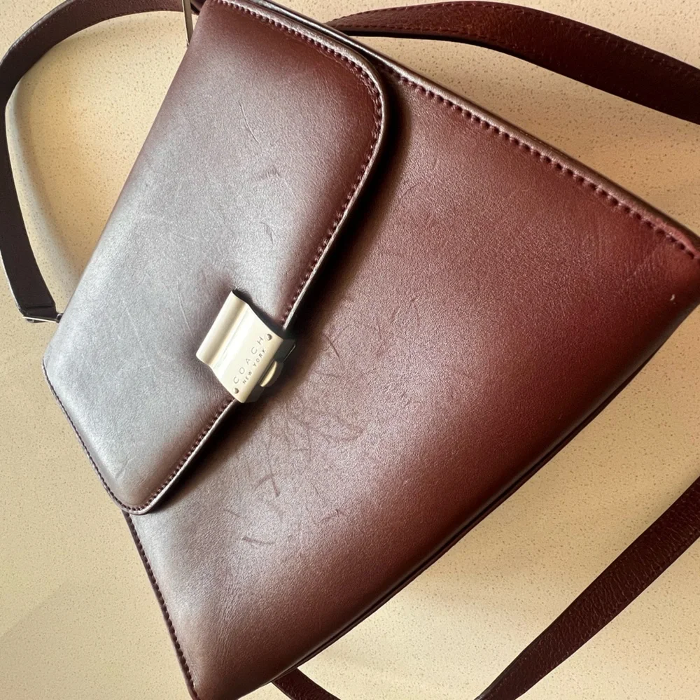 Rare Coach 6701 Bridle Top Handle Kelly Bag, Burgundy, Good Vintage Condition - Picture 13 of 16